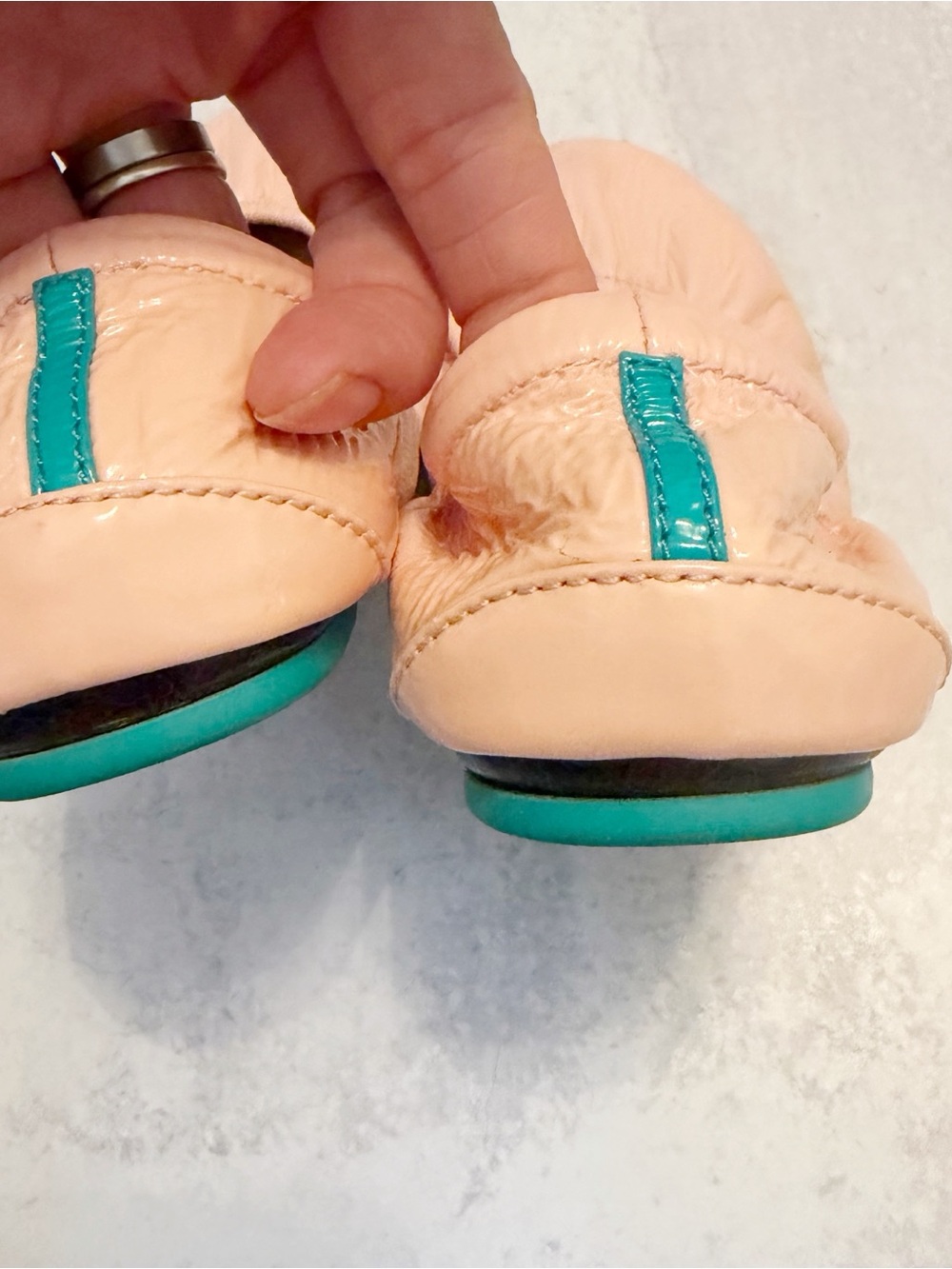 Tieks pink patent leather flats - Picture 3 of 4